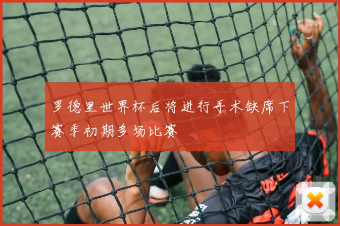 罗德里世界杯后将进行手术缺席下赛季初期多场比赛